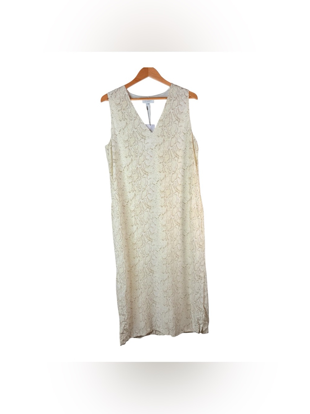 New Equipment Femme Women’s Snakeskin Print V Neck Dress Silk Size Large